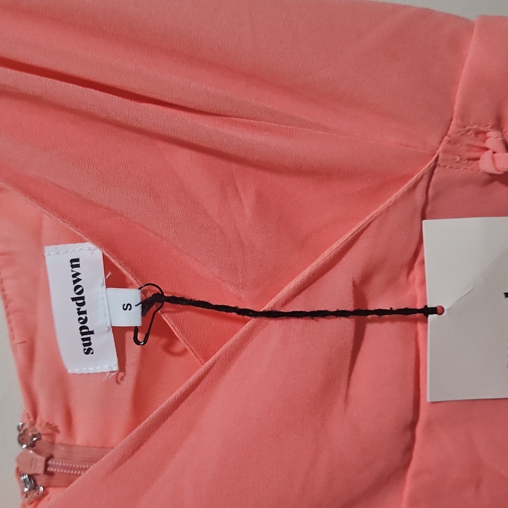 Superdown Salmon Ruched Mini Dress - Picture 7 of 7